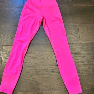 Lululemon Sonic Pink High Align 25” leggings size 2